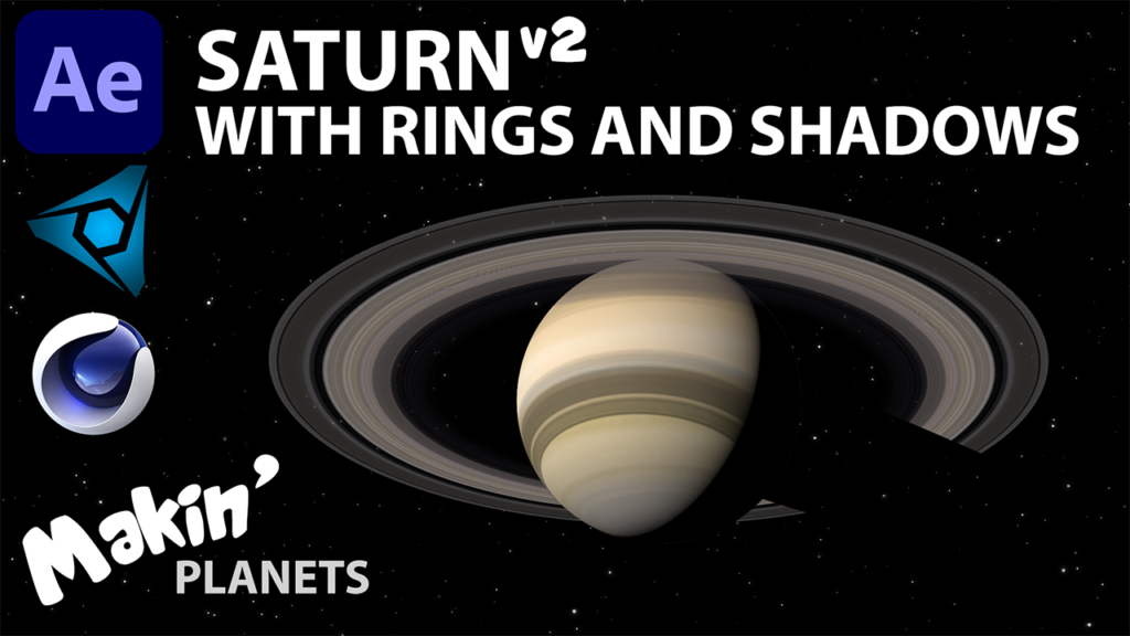 Saturn V2 with Rings and Shadows