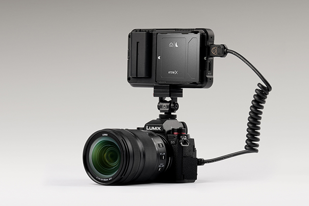 Atom X Display Mounted on Panasonic Lumix Camera