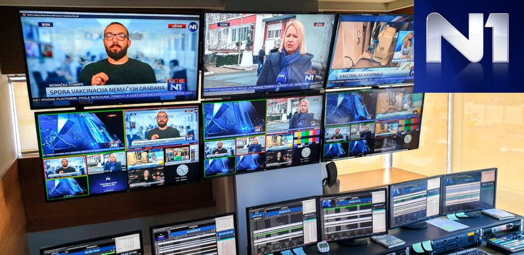 N1 TV Balkans Broadcast Network using Playbox Neo