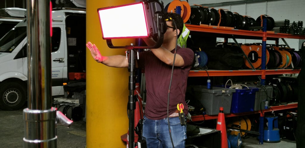 Freelance cinematographer Lily Grimes uses ETC fos/4 LED panels on Shoeshine