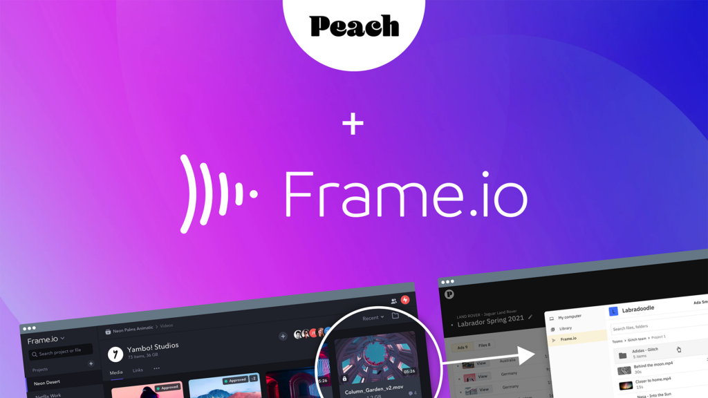 Peach integration with Frame.io