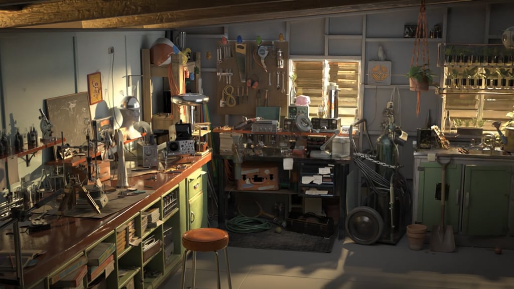 MoonRay creation of a realistic shop