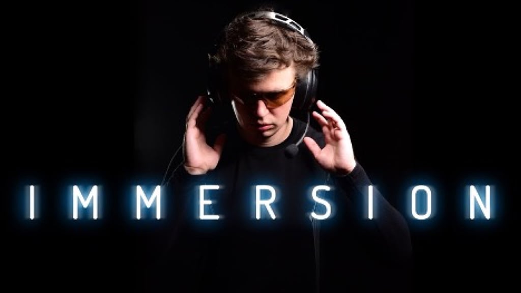 Lamont McLeod wearing headphones on his video "Immersion"
