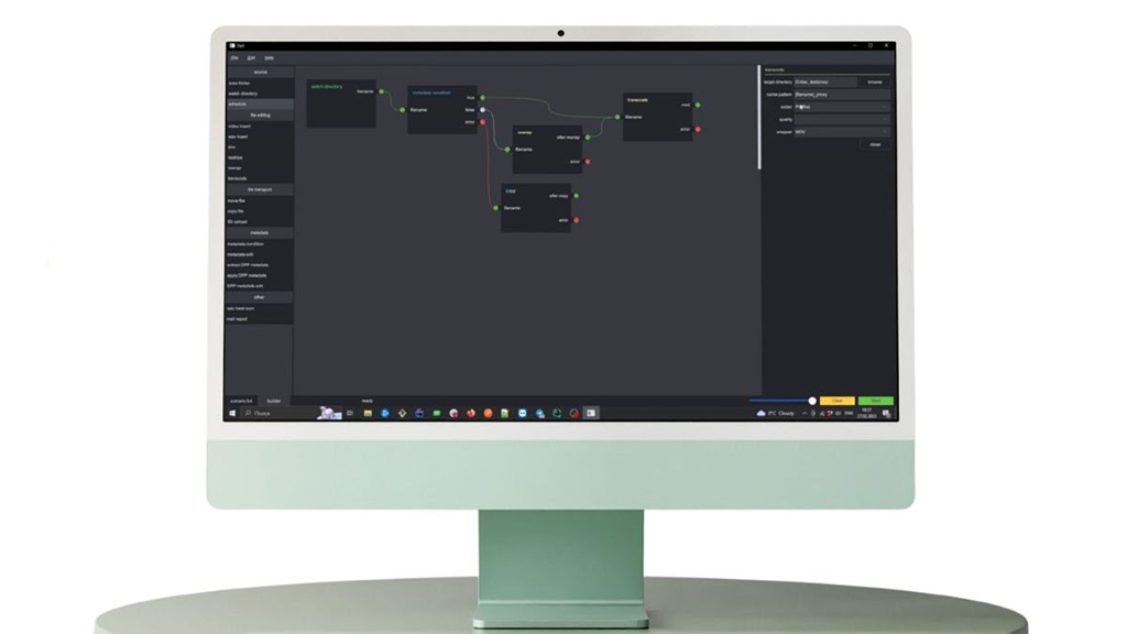 Cinedeck software displayed on a computer screen
