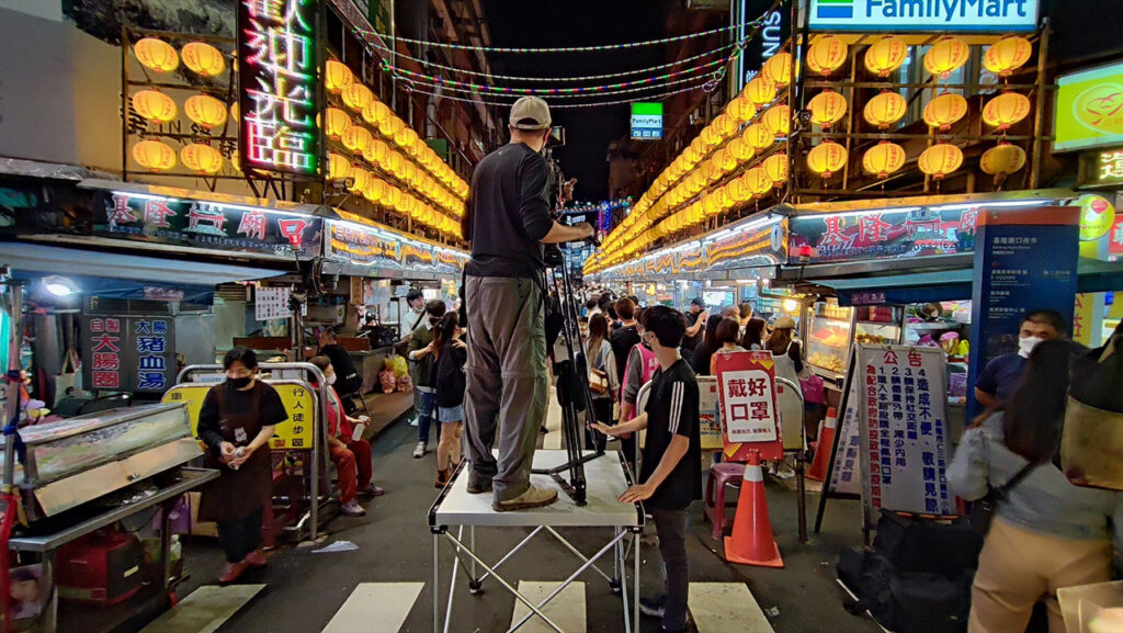 Immersive 8K Exhibit for Taiwan’s National Palace Museum Shot by man on platform with URSA Mini Pro 12K