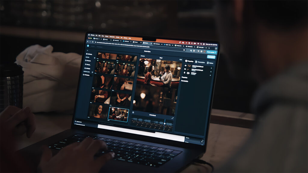 Strada interface on a laptop computer
