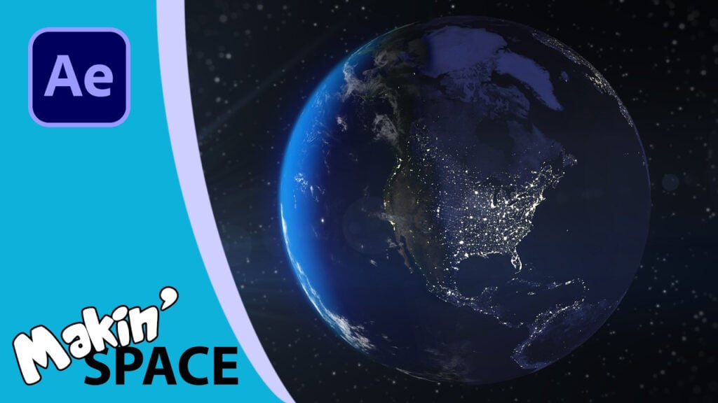 Image of the planet earth with the lights of the United States lit up at night