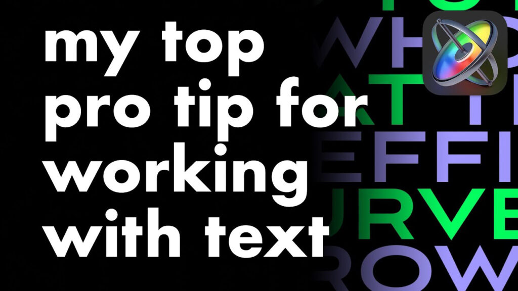 text that says my top pro tip for working with text