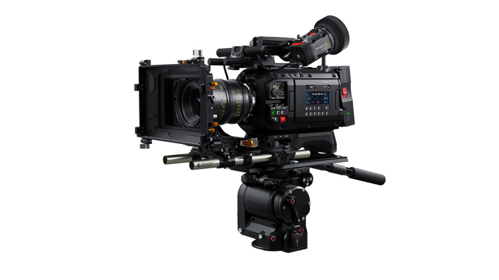 The Blackmagic URSA Cine 17K, fully rigged