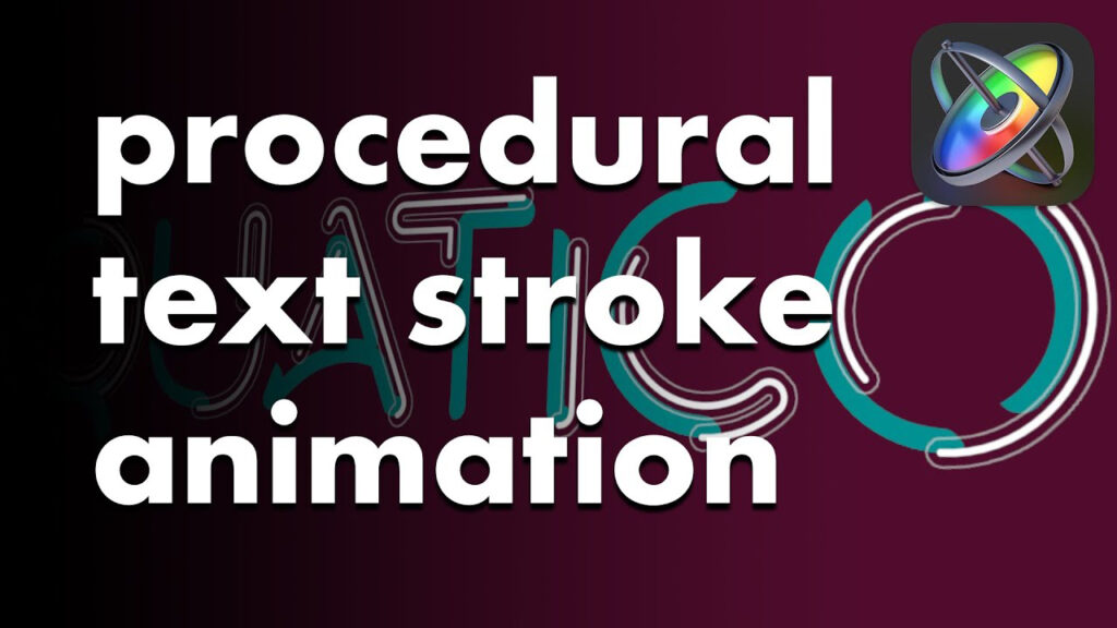 text that says procedural text stroke animation