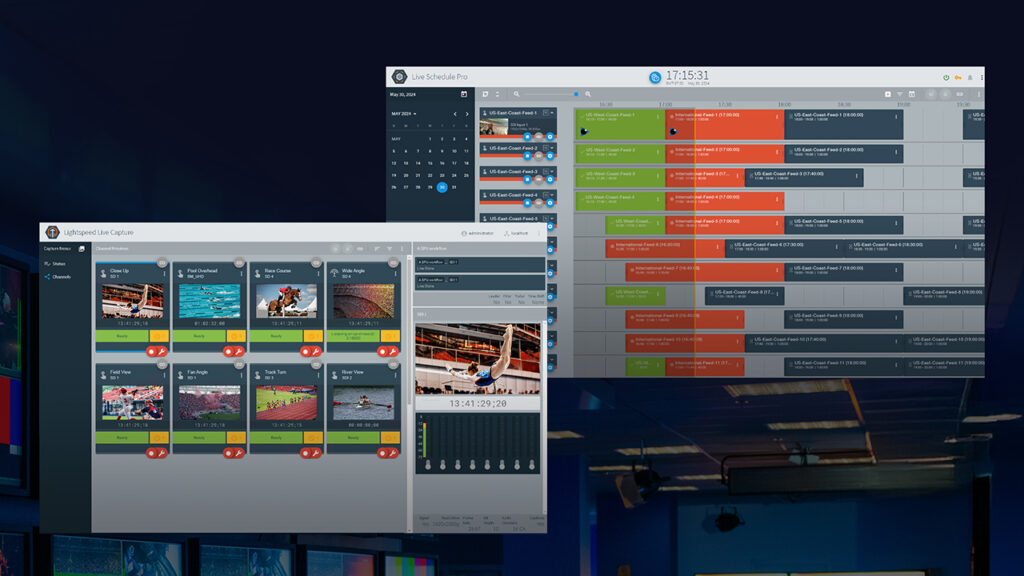 screenshots of the Telestream Live Capture software