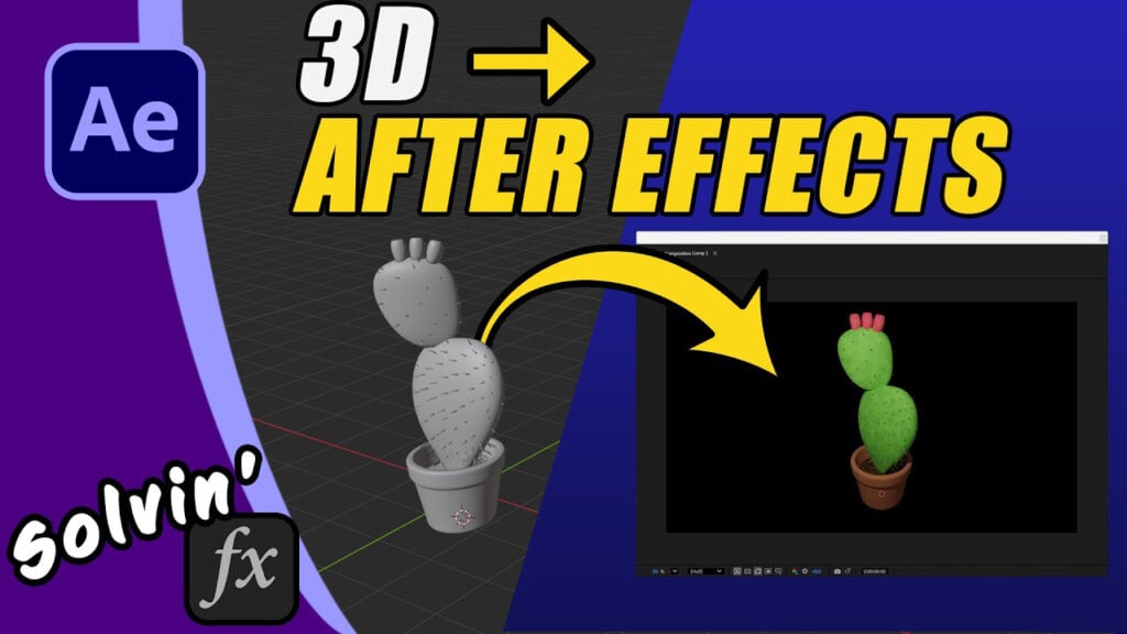 text that says 3D After Effects