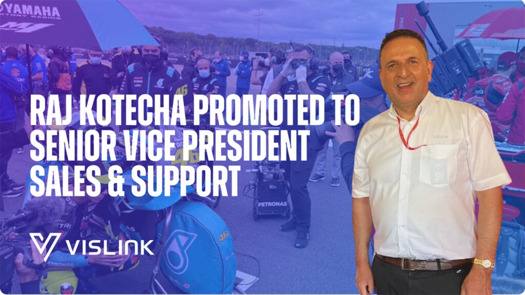 text that says Raj Kotecha promoted to senior Vice President sales & support