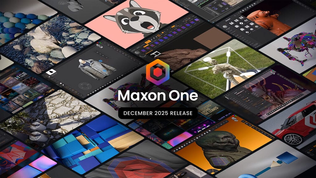 a Montage of screenshots from Maxon One software