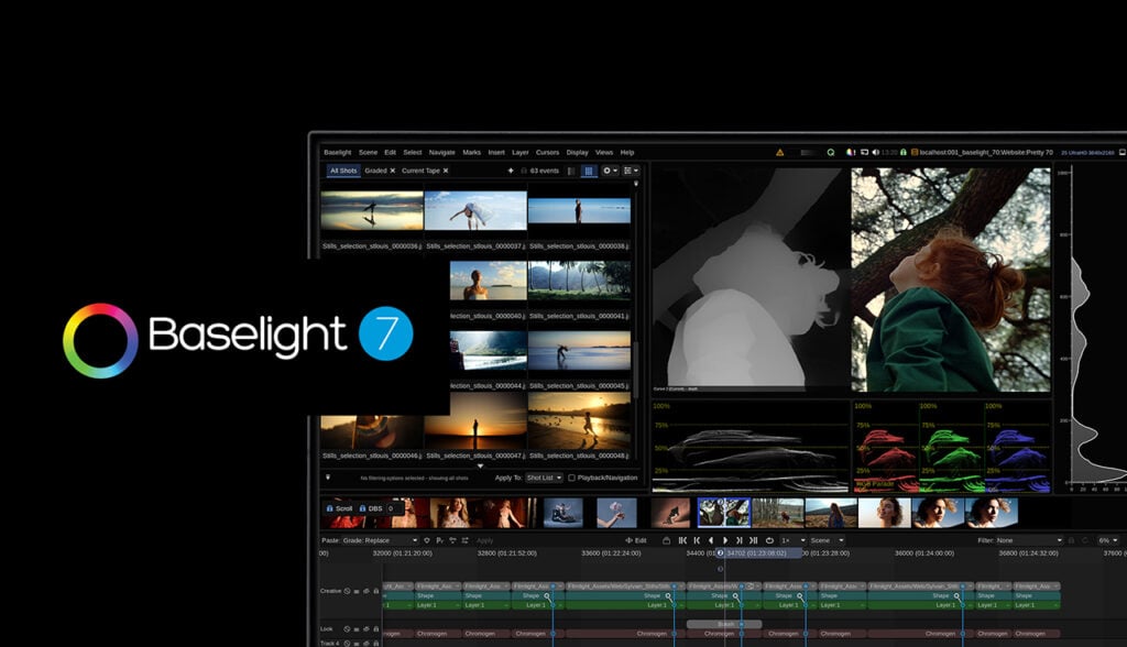 a screenshot from Baselight color correction software