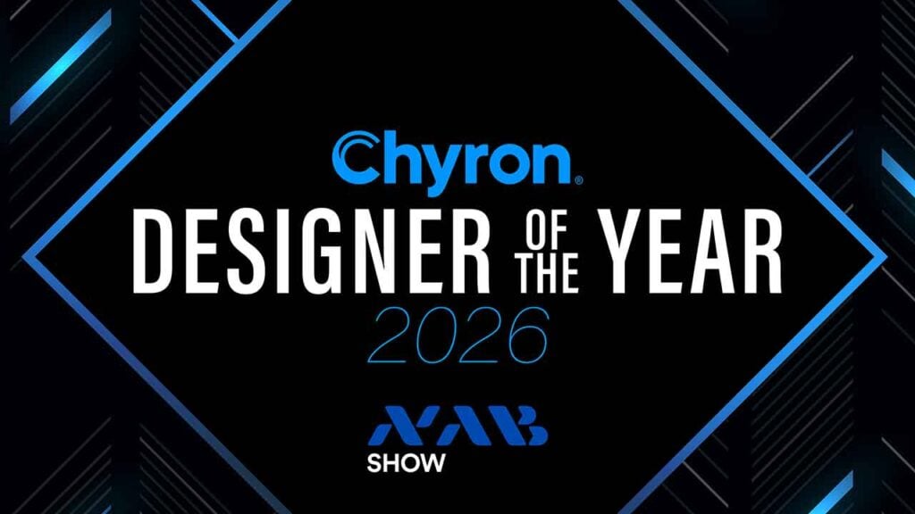 text that says Chyron Designer of the Year 2026 NAB Show