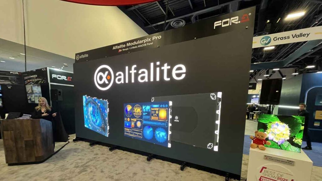 The Alfalite booth at NAB