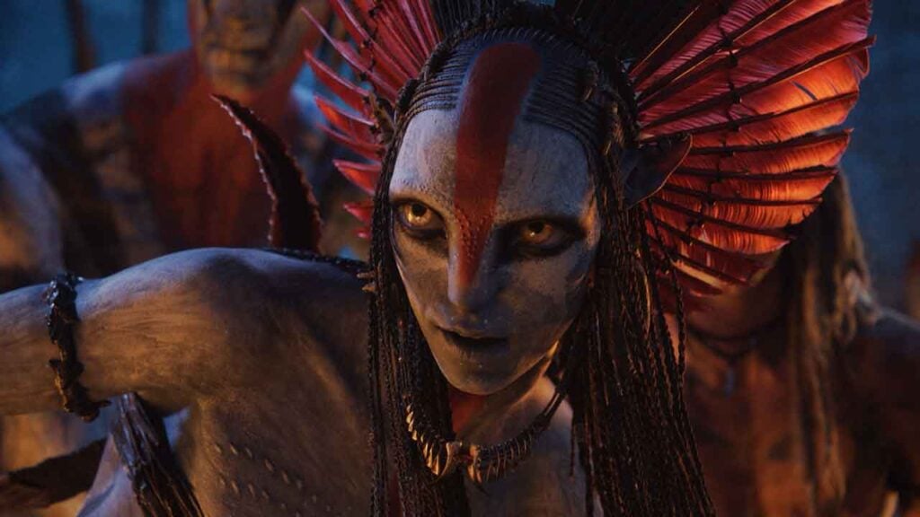 image of an Avatar character wearing face paint