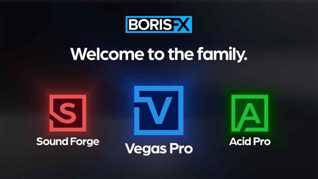 text that says Boris FX Welcome to the Family