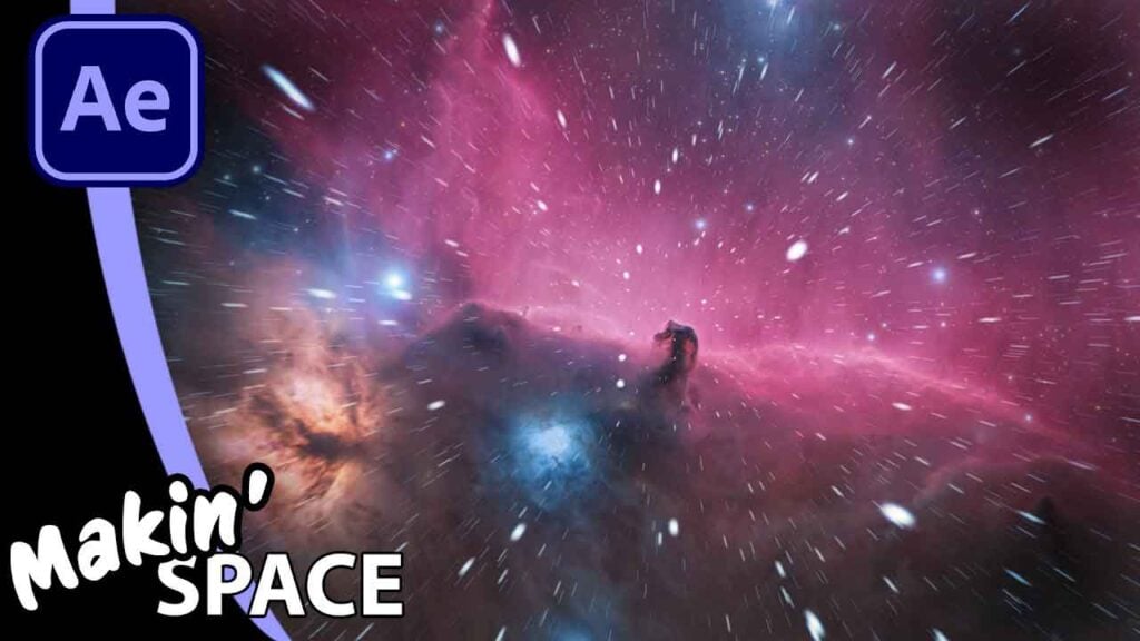 an image of a pink galaxy in space