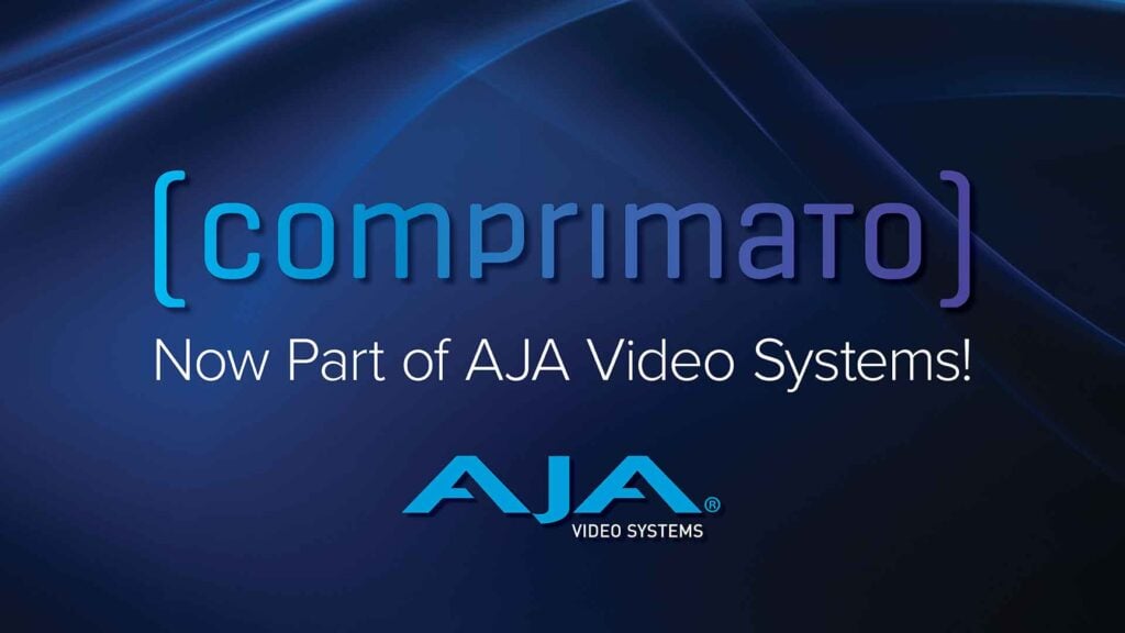 text that says Comprimato now part of AJA Video Systems