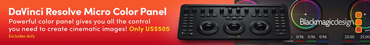 text that says DaVinci Resolve Micro Color Panel