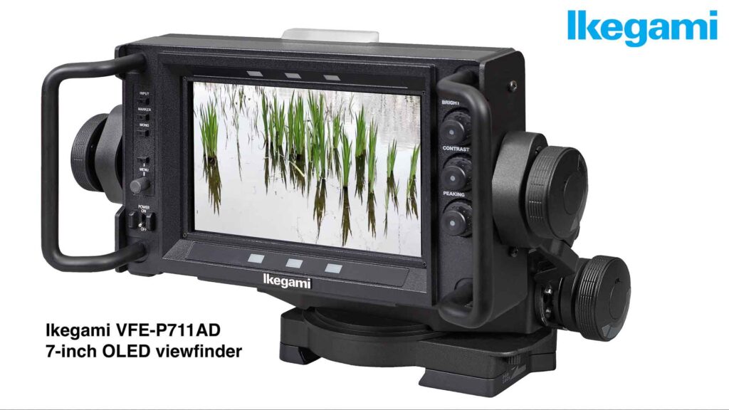 the Ikegami VFE-P711AD 7-inch OLED viewfinder camera accessory