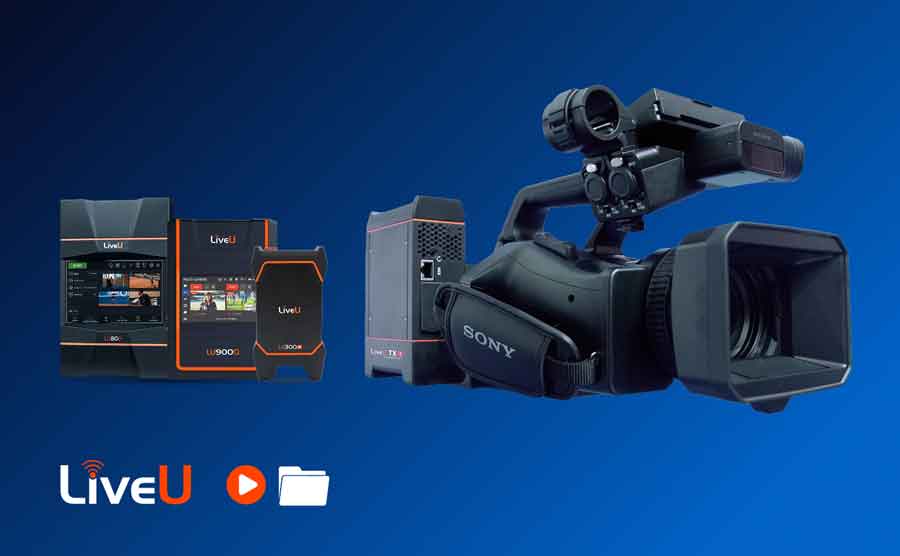 LiveU gear next to a Sony camera