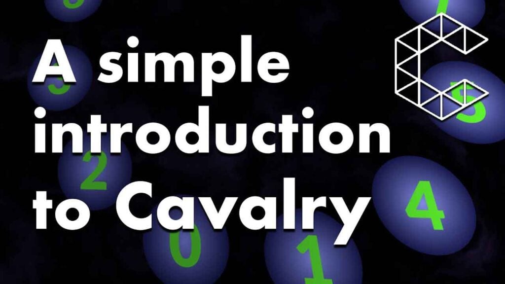 text that says A simple introduction to Cavalry