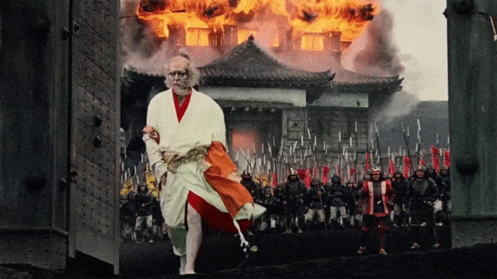 a scene from the 1985 Japanese epic historical drama film Ran, directed by Akira Kurosawa