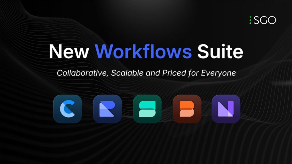 text that says New Workflows Suite