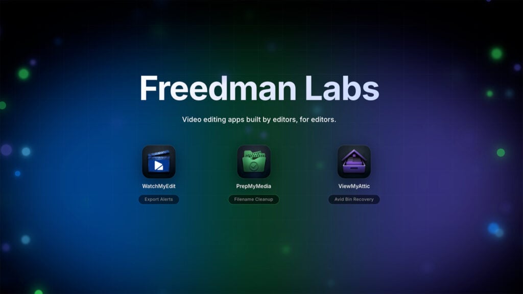 Text that says Freedman Labs and icons for each application offered