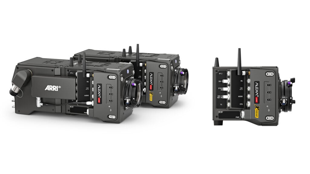 The ALEXA 35 Live Xtreme camera body from several points of view