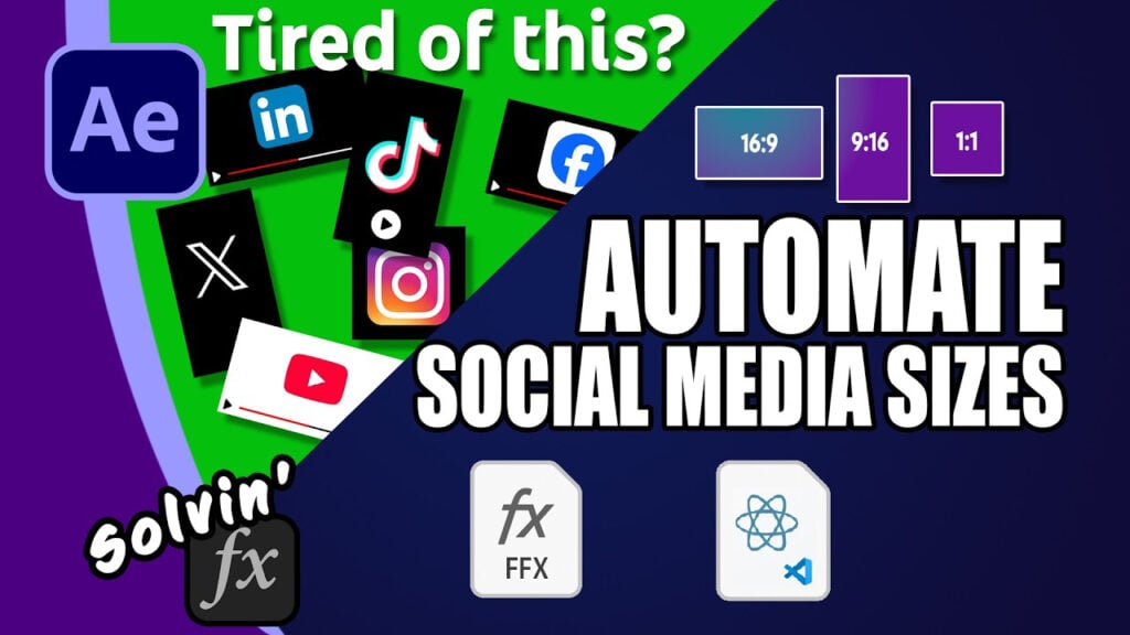 text that says Automate Social Media Sizes